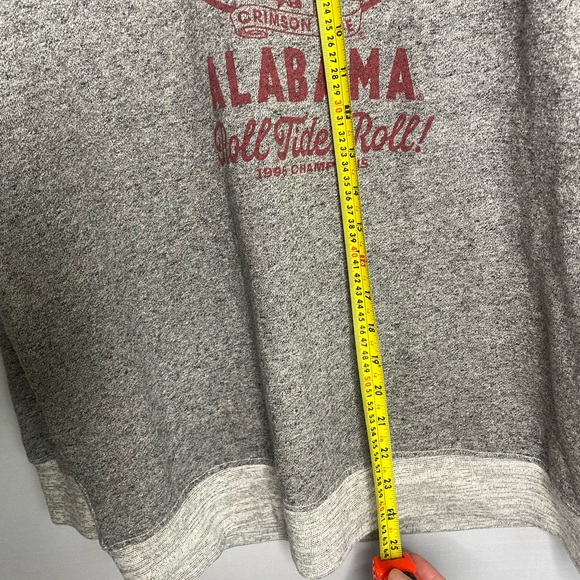 TAILGATE Oversized Alabama Gray Sweatshirt Sugar Bowl Retro Roll Tide Roll Sz M - Picture 5 of 9